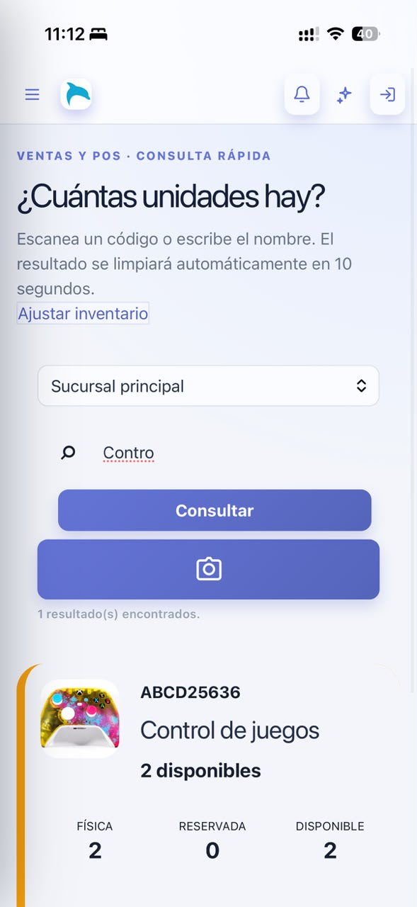 Consulta de inventario móvil